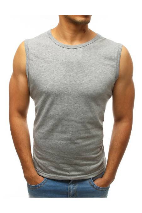 Light Gray Dstreet Simple Sleeveless T-Shirt For Men