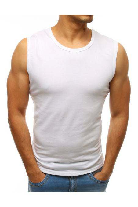 Plain White Men's Sleeveless T-Shirt Dstreet DS-rx3491