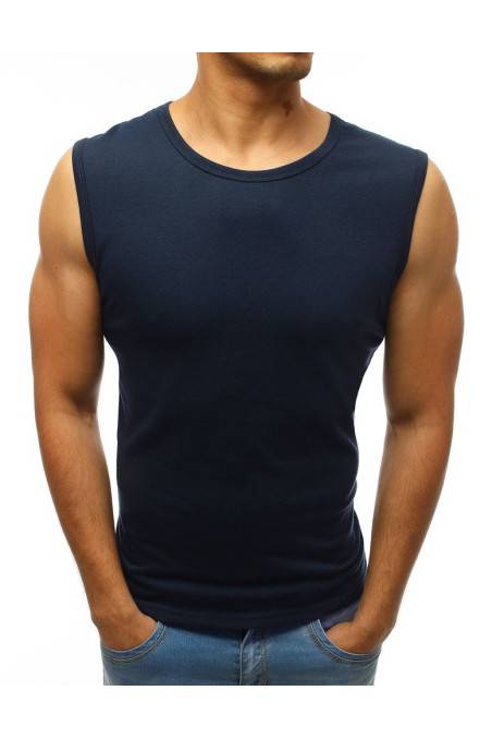 Plain T-shirt for men in dark blue color Dstreet