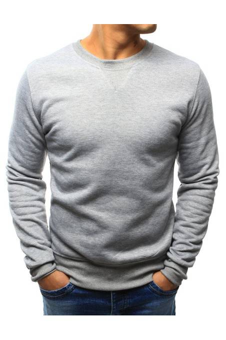 Gray men's sweaters without a hood DS-bx4822