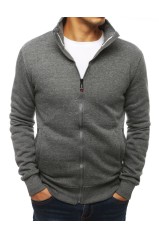 Men's pullover with zip without hood anthracite