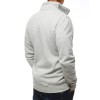 Gray men's zip-up hoodie without hood