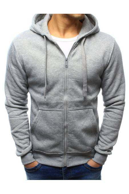 Gray men's hooded jumper DS-bx2412