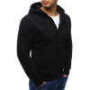 Black men's hooded sweatshirt with zipper