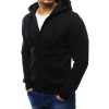 Black men's hooded sweatshirt with zipper