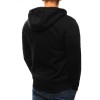 Black men's hooded sweatshirt with zipper