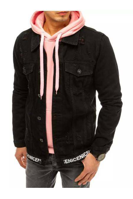 Black men's denim jacket Dstreet DS-tx3644