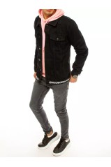 Black men's denim jacket Dstreet DS-tx3644