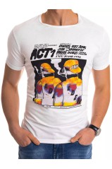 White men's T-shirt Dstreet DS-rx4497