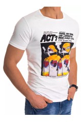 White men's T-shirt Dstreet DS-rx4497