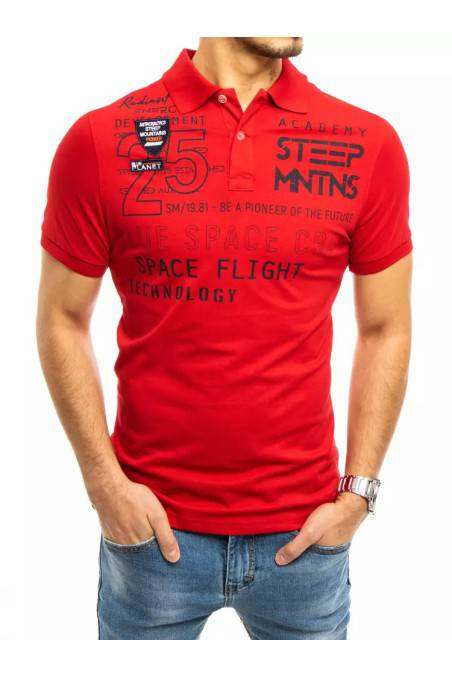 Red Dstreet Printed Polo Shirt for Men