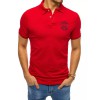 Red men's polo shirt with embroidery Dstreet DS-px0469