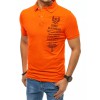 Orange men's polo shirt with embroidery Dstreet DS-px0479