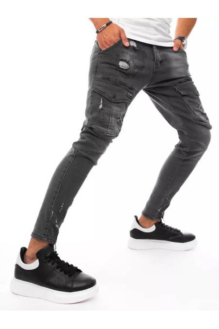 Men's black jeans with side pockets Dstreet DS-ux3290