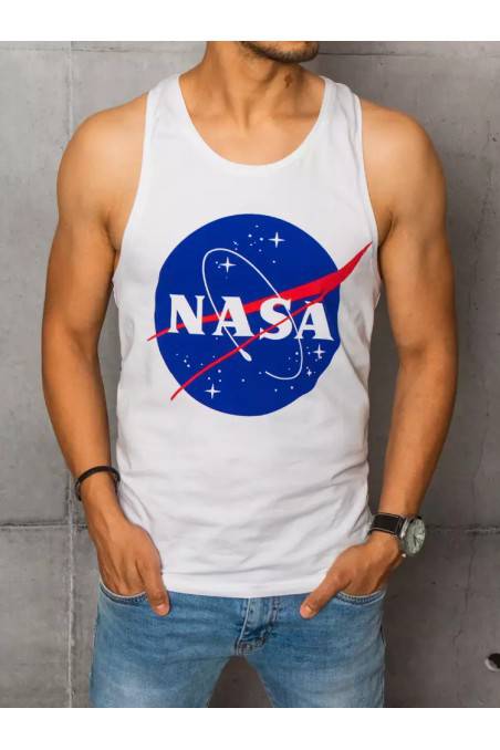 NASA Men's Sleeveless T-Shirt White Dstreet DS-rx4673