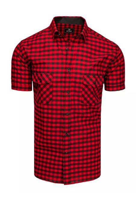 Black and Red Men's Short Sleeve Shirt Dstreet