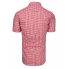 Red and White Men's Short Sleeve Shirt Dstreet