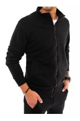 Black men's zip-up jumper Dstreet