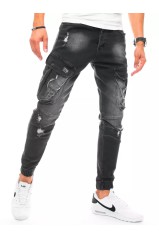 Men's black jeans with side pockets Dstreet DS-ux3254