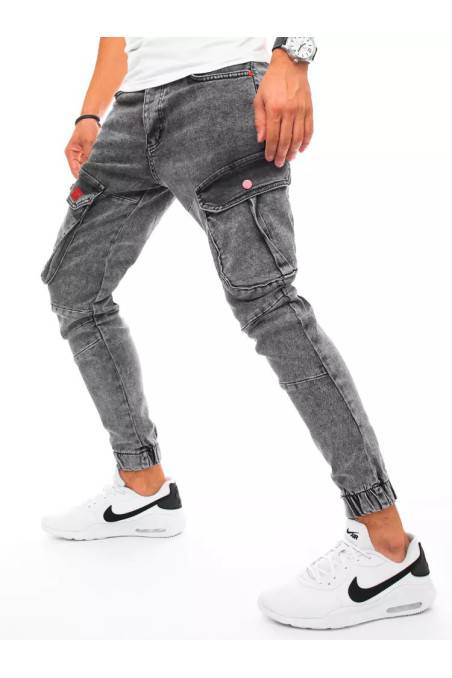 Light gray men's jeans with side pockets Dstreet DS-ux3255
