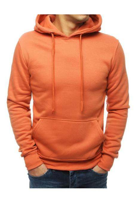 Salmon color men's hooded sweatshirt