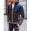 Dstreet Quilted Transitional Navy Blue Jacket For Men