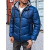 Men's quilted winter jacket blue Dstreet