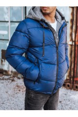 Men's quilted winter jacket blue Dstreet