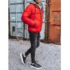 Men's Quilted Winter Jacket Red Dstreet