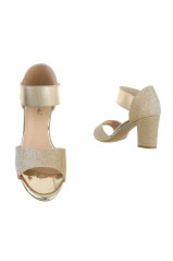 High-heeled sandals gold color GR-G3865