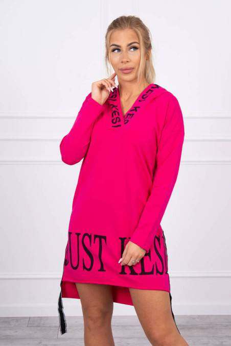 Pink dress with hood KES-20369-9161