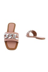 Women's slip-on sandals pink color BA-2206-pink