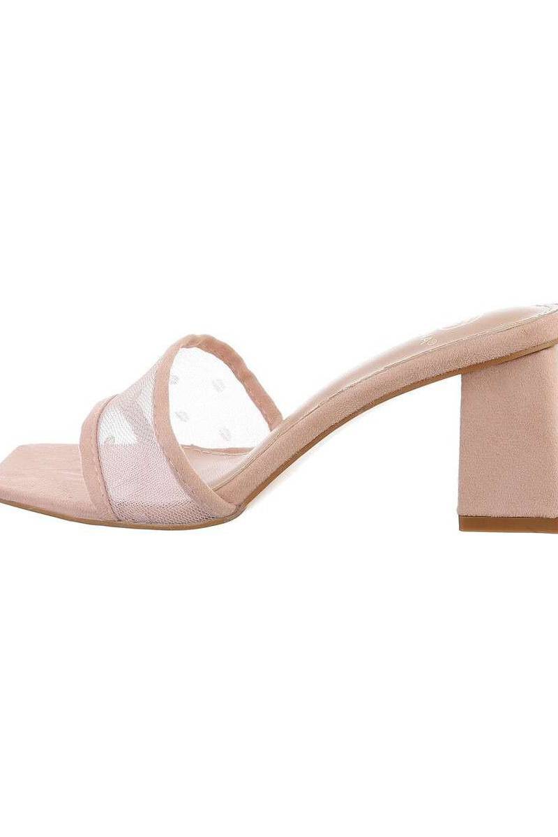 Women's slip-on sandals pink BA-LEE053-pink