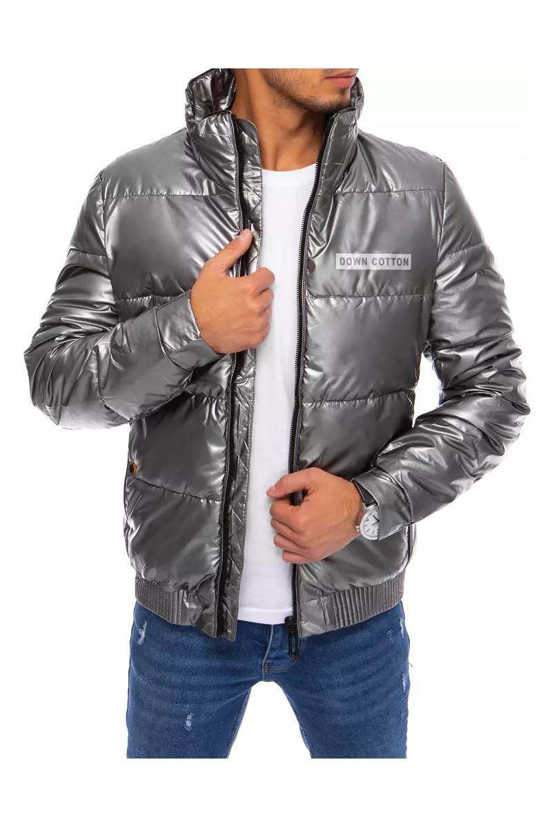 Dark gray men's winter jacket