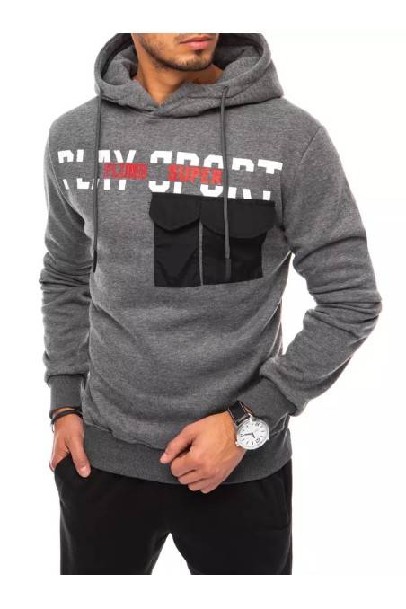 Dark gray men's jumper Dstreet DS-bx5066