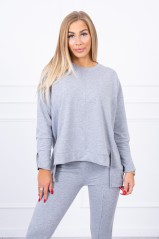 Set with an oversize blouse gray