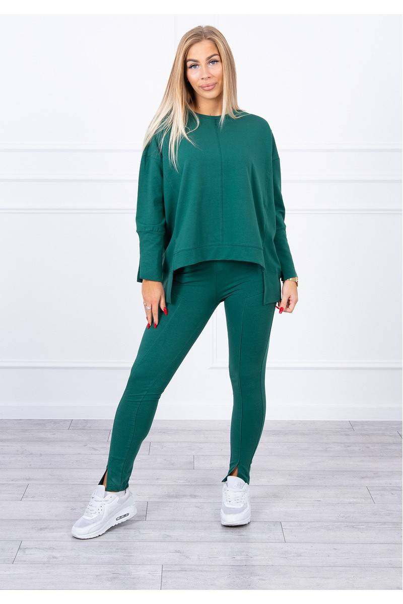 Set with an oversize blouse green