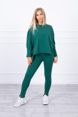 Set with an oversize blouse green