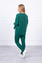 Set with an oversize blouse green