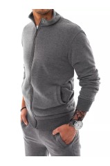 Men's zip-up jumper dark gray Dstreet