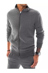 Men's zip-up jumper dark gray Dstreet