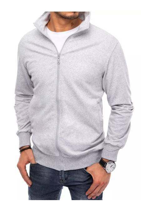 Dstreet DS-bx5085 light gray men's zip-up jumper