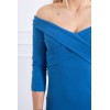 Blue dress with open shoulders KES-21107-9232