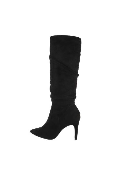 High-heeled women's black boots GR-G9241
