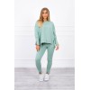 Set with an oversize blouse dark mint