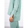 Set with an oversize blouse dark mint