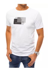 White Dstreet Men's T-Shirt With Pattern