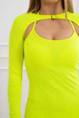 Yellow neon short dress KES-21388-9351