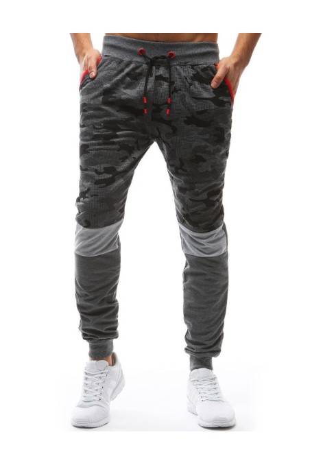 Men's dark gray sports pants DS-ux3628