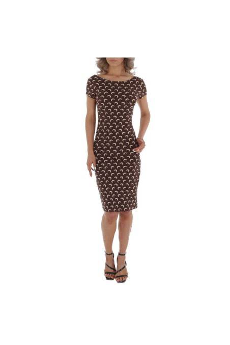 Brown dress with patterns